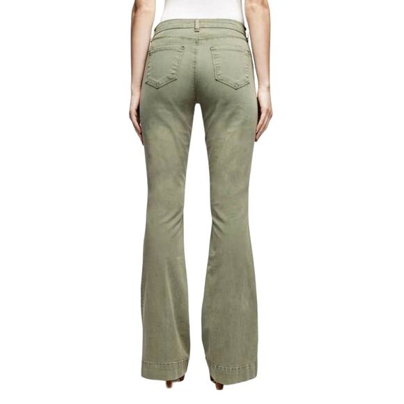 NWT L'Agence The Affair High Rise Flare Jeans in Brigade Green Size 30 - Picture 12 of 13